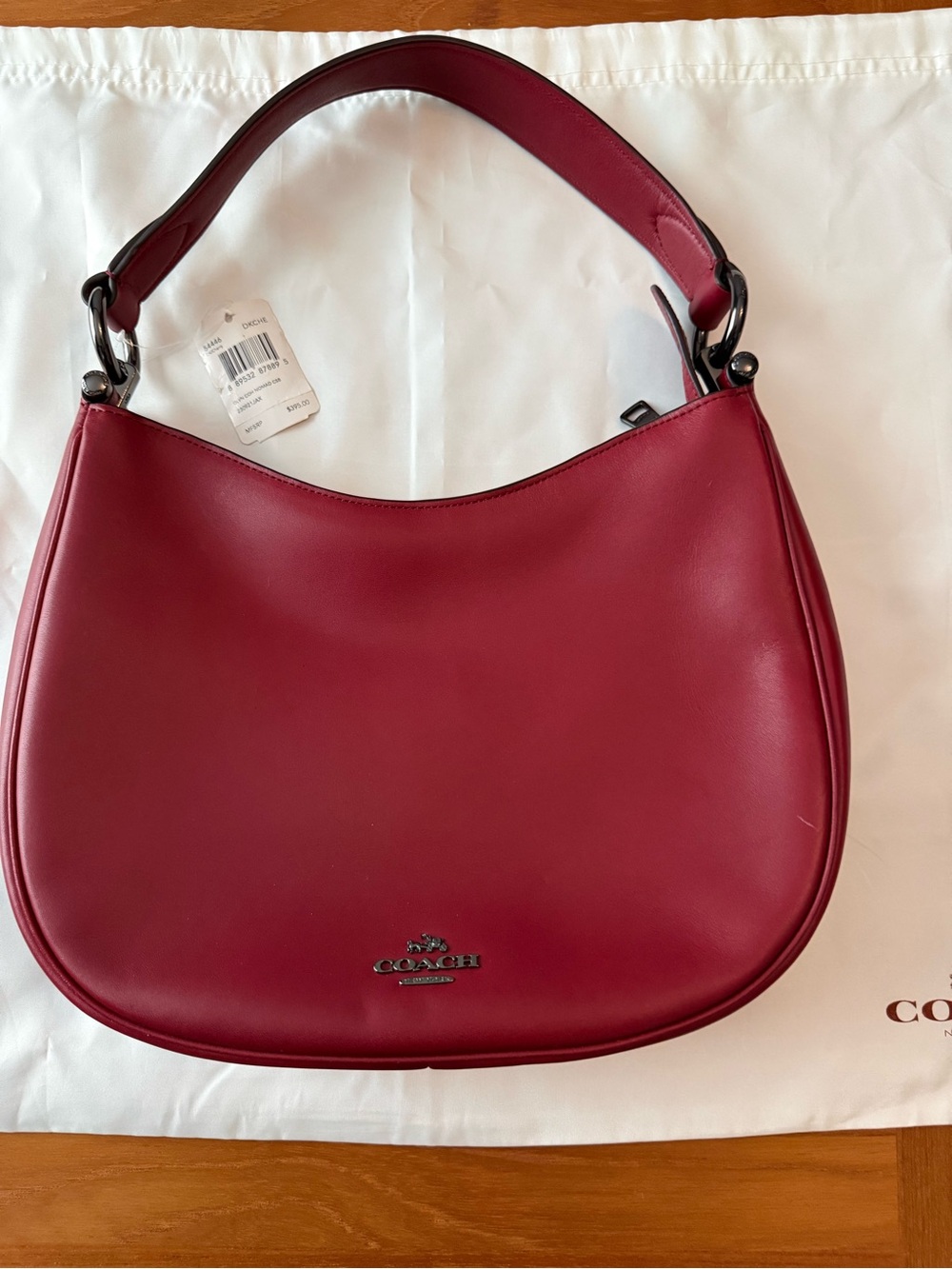 Coach Nomad Leather Shoulder Bag in Dark Cherry